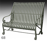 garden bench karolina RAL 7009