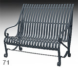 garden bench karolina RAL 7016