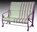 garden bench RAL 4001-6019-4009