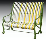 garden bench RAL 6025-9010-1018