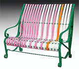 garden bench RAL 6016-4003-9016-2011