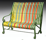 garden bench radka RAL 6011-1018-6021-2010