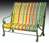 garden bench radka RAL 6011-1018-2010-6021