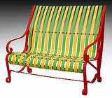 garden bench zuzana RAL 3002-6018-1012