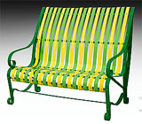 garden bench zuzana RAL 6029-1018-6018