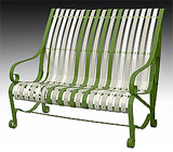 garden bench zuzana RAL 6025-9002-7032
