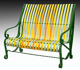 garden bench zuzana RAL 6002-6019-1018-1033