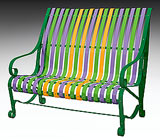 garden bench zuzana RAL 6029-4005-6018-1033