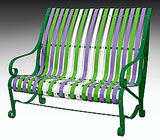 garden bench zuzana RAL 6029-4005-6018-9003