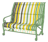 garden bench design-R1.6B