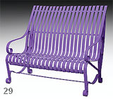garden bench karolina RAL 4005