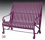 garden bench karolina RAL 4007