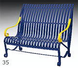 garden bench karolina RAL 5004-1018
