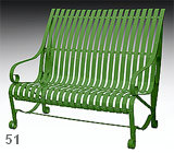 garden bench karolina RAL 6010