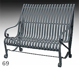 garden bench karolina RAL 7011