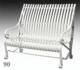 garden bench karolina RAL 9003