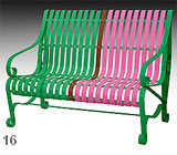 park bench petrana RAL 6032-4003-8011
