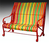 garden bench radka RAL 3000-2011-6018-1021