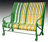 garden bench radka RAL 6001-6019-1003-1000