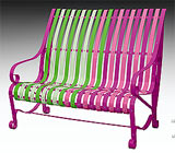 garden bench radka RAL 4006-6018-6019-4003