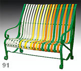 garden bench radka RAL 6029-9002-1018-1007