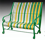 garden bench RAL 6032-9002-1012