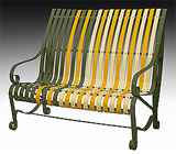 garden bench RAL 6003-1005-1000