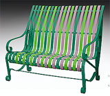 garden bench RAL 6000-6018-4009