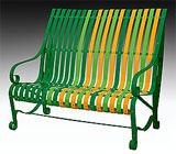 garden bench RAL 6016-6018-1007