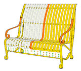 garden bench design-P1.2Ru-1
