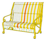garden bench design-P3.4-1(M)