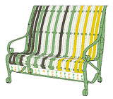 garden bench design-R1.1B