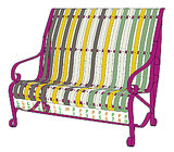 garden bench design-R1.9B