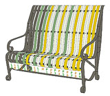 garden bench design-R10.5