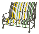 garden bench design-R11.5