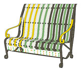 garden bench design-R7.3Ru