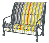 garden bench design-T2.9-1