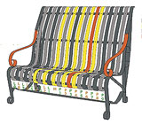 garden bench design-T5.2Ru-1