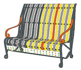 garden bench design-T6.4Ru-1